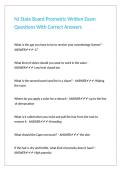 NJ State Board Prometric Written Exam Questions With Correct Answers