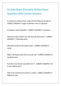 NJ State Board Prometric Written Exam Questions With Correct Answers 