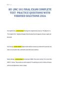 KU -JMC 101 FINAL EXAM COMPLETE&NewLine;TEST PRACTICE QUESTIONS WITH&NewLine;VERIFIED SOLUTIONS 2026&NewLine;