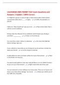 CALIFORNIA DMV PERMIT TEST Exam Questions and&NewLine;Answers &vert; Update &vert; 100&percnt; Correct&period;&NewLine;It is illegal for a person 21 years of age or older to drive with a blood alcohol&NewLine;concentration &lpar;BAC&rpar; that is &lowbar;&lowbar;&lowbar;&lowbar; or higher&period; - 0&period;08&percnt;&comma; 8 hundredths of a&NewLine;percent&period;&NewLine;Californi