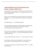 California DMV Permit Test Exam Questions and&NewLine;Answers &vert; Update &vert; 100&percnt; Correct&period;&NewLine;You are driving on a five-lane freeway in the lane closest to the center divider&period; To&NewLine;exit the freeway on the right you should - Change lanes one at a time until&NewLine;you are in 