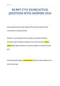 NS&period;M07&period;5741 EXAM&vert;&vert;ACTUAL&NewLine;QUESTIONS WITH ANSWERS 2026