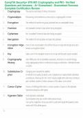 CompTIA Security&plus; SY0-501 Cryptography and PKI - Verified Questions and Answers - A&plus; Guaranteed - Guaranteed Success Complete Certification Review