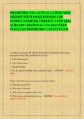 PROMETRIC CNA ACTUAL LATEST TEST &NewLine;2026&sol;2027 WITH 100 QUESTIONS AND &NewLine;EXPERT-VERIFIED CORRECT ANSWERS &vert; &NewLine;ALREADY GRADED A&plus; &vert; GUARANTEED &NewLine;PASS &vert; CAN PROMETRIC LATEST EXAM 