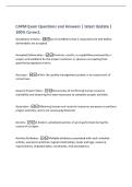 CAPM Exam Questions and Answers &vert; latest Update &vert;&NewLine;100&percnt; Correct&period;&NewLine;Acceptance Criteria -set of conditions that is required to be met before&NewLine;deliverables are accepted&NewLine;Accepted Deliverables -Products&comma; results&comma; or capabilities produced by a&NewLine;project and val
