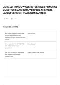 USPS 421 WINDOW CLERK TEST 2026 PRACTICE QUESTIONS AND 100&percnt; VERIFIED ANSWERS LATEST VERSION &lpar;PASS GUARANTEE&rpar;