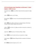 CCR Final Review Exam Questions and Answers &vert; latest&NewLine;Update &vert; 100&percnt; Correct&period;&NewLine;articulated course -course offered in high school that accepted for college&NewLine;credit&NewLine;tuition -academic cost of college&NewLine;apprenticeship -you can earn money while learning &lpar;classr