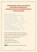 CJE BENCHMARK EXAM &num;2 &vert;450 VERIFIED &NewLine;QUESTIONS & ANSWERS WITH &NewLine;RATIONALES&vert;NCLEX-STYLE NURSING PRACTICE &NewLine;UPDATED FOR 2026
