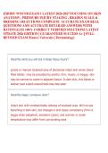 EMORY WOUND EXAM 1 LATEST 2026-2027 FOCUSING ON SKIN &NewLine;ANATOMY &comma; PRESSURE INJURY STAGING &comma; BRADEN SCALE & &NewLine;DRESSING SELECTIONS COMPLETE  ACCURATE EXAM REAL &NewLine;QUESTIONS AND ACCURATE DETAILED ANSWERS WITH &NewLine;RATIONALES 100&percnt; CORRECT VERIFIED SOLUTIONS LATEST