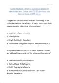 Leadership Exam 3 Practice Questions & Lippincott&NewLine;Questions &lpar;Latest Update 2026 &sol; 2027&rpar; Questions with&NewLine;Answers Grade A 100&percnt; Correct