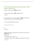CCNY Chemistry Exam Questions and Answers &vert; latest&NewLine;Update &vert; 100&percnt; Correct&period;&NewLine;What do S orbitals look like&quest; -spheres&sol;circle&NewLine;What do P orbitals look like&quest; -- dumbbells&comma; bow tie&NewLine;- same size&NewLine;How do you deduce n and l from subshell labels&quest; -- For all orbital