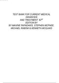 Test Bank For Current Medical Diagnosis And Treatment 62nd Edition By Maxine Papadakis&comma; Stephen McPhee&comma; Michael Rabow&comma; And Kenneth McQuaid