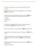 CBP Exam questions and answers Graded A&plus; latest&NewLine;update&NewLine;What was the Customs Service's primary responsibility for much of its history&quest; -&NewLine;Revenue Collection&NewLine;What were some of the early challenges of the Customs Service --Small&NewLine;number of inspecto