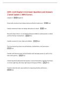 CDYC 1110 Chapter's 8-15 Exam Questions and Answers&NewLine;&vert; latest Update &vert; 100&percnt; Correct&period;&NewLine;Chapter 8 -Chapter 8&NewLine;Historically&comma; teachers have always welcomed family involvement -False&NewLine;Family involvement does not always take place at school&period; -True&NewLine;Resea