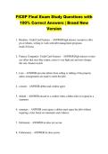FICEP Final Exam Study Questions with &NewLine;100&percnt; Correct Answers &vert; Brand New &NewLine;Version 