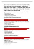 &lbrack;NSG 252 EXAM 1 TEST BANK ACTUAL EXAM &lpar;LATEST 2026&rpar;&rsqb; &NewLine;COMPLETE EXAM QUESTIONS AND VERIFIED ANSWERS &vert; &NewLine;2026&ndash;2027 LATEST UPDATE &vert; GUARANTEED PASS &vert; DETAILED &NewLine;RATIONALES &vert; FULL STUDY GUIDE &vert; EXAM PREP &vert; PRACTICE &NewLine;TEST &vert; CERTIFICATION PREPARATION