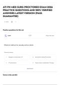 ATI PN MED SURG PROCTORED EXAM 2026 PRACTICE QUESTIONS AND 100&percnt; VERIFIED ANSWERS LATEST VERSION &lpar;PASS GUARANTEE&rpar;