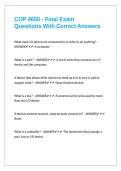 COP 4600 - Final Exam Questions With Correct Answers