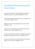 COP 4600 Exam Review Questions With Correct Answers 