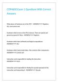 COP4600 Exam 1 Questions With Correct Answers