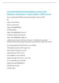 Colon&sol;prostate&sol;Lukemia&sol;lymphoma cancer Exam&NewLine;Questions and Answers &vert; latest Update &vert; 100&percnt; Correct&period;&NewLine;does non wild type RAS&sol;KRAS mutiation have benfit in with ani-EFGR&NewLine;NO&NewLine;Stage 1 CRC treatment&NewLine;Surgery &plus; LN removal&NewLine;Stage 2 CRC pMMR&sol;MMS&NewLine;FOLFOX&sol;CAPEXO&NewLine;S