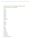 Consumer society - 7&period;4 Reading Exam questions and&NewLine;answers Graded A&plus; latest update 