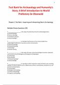Test Bank for Archaeology and Humanity's Story&colon; A Brief Introduction to World Prehistory 2nd Edition by Deborah I&period; Olszewski&comma; Chapter 1-15 &vert; All Chapters