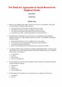 Test Bank for Approaches to Social Research&comma; 6th Edition by Royce Singleton&comma; Chapter 1-17 &vert; All Chapters 
