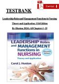 Leadership Roles and Management Functions in Nursing 10th Edition Bessie L&period; Marquis&comma; Carol j&period; Huston Test Bank questions with correct answers and feedback&NewLine;