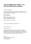 &lowbar;AQA AS GERMAN 7661&lowbar;1 PAPER 1 &ndash; 150 PRACTICE QUESTIONS & ANSWERS&period;pdf&NewLine;&NewLine;