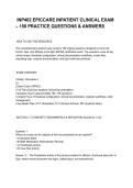 &lowbar;INP402 EPICCARE INPATIENT CLINICAL EXAM &ndash; 150 PRACTICE QUESTIONS & ANSWERS&period;pdf&NewLine;&NewLine;