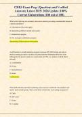 CHES Exam Prep &vert; Questions and Verified &NewLine;Answers&vert; Latest 2025&sol; 2026 Update &vert;100&percnt; &NewLine; Correct Elaborations &lpar;100 out of 100&rpar;