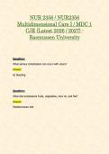 NUR 2356 &sol; NUR2356 Multidimensional Care I &sol; MDC 1 CJE &lpar;Latest 2026 &sol; 2027&rpar; - Rasmussen University 