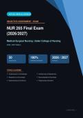 NUR 265 Medical-Surgical Nursing Final Exam Galen College Actual Exam 2026&sol;2027 &ndash; Complete Exam-Style Questions & Answers &vert; 100&percnt; Certified Verified &ndash; Pass Guaranteed &ndash; A&plus; Graded