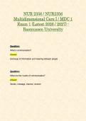 NUR 2356 &sol; NUR2356 Multidimensional Care I &sol; MDC 1&colon; Exam 1 BUNDLE Package &lpar;2026 &sol; 2027&rpar; - Rasmussen University