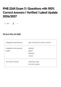 PNB 2265 Exam 3 &vert; Questions with 100&percnt;&NewLine;Correct Answers &vert; Verified &vert; Latest Update&NewLine;2026&sol;2027