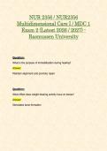 NUR 2356 &sol; NUR2356 Multidimensional Care I &sol; MDC 1&colon; Exam 1 & 2 BUNDLE Package &lpar;2026 &sol; 2027&rpar; - Rasmussen University
