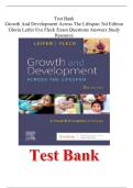 Test Bank Growth and Development Across the Lifespan 3rd Edition Gloria Leifer Eve Fleck Exam Questions Answers Study Resource