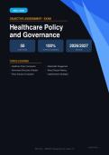 WGU D546 Healthcare Policy and Governance OA Exam Actual Exam 2026&sol;2027 &ndash; Complete Exam-Style Questions & Answers &vert; 100&percnt; Certified Verified &ndash; Pass Guaranteed &ndash; A&plus; Graded