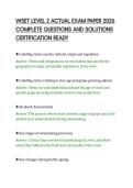 WSET LEVEL 2 ACTUAL EXAM PAPER 2026&NewLine;COMPLETE QUESTIONS AND SOLUTIONS&NewLine;CERTIFICATION READY&NewLine;