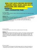 WGU C207 Data-Driven Decision Making Final Exam &vert; Verified Answers
