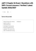 A&P II Chapter 26 Exam &vert; Questions with&NewLine;100&percnt; Correct Answers &vert; Verified &vert; Latest&NewLine;Update 2026&sol;2027