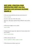 WSET LEVEL 2 PRACTICAL EXAM&NewLine;CERTIFICATION SCRIPT 2026 FULL&NewLine;QUESTIONS WITH DETAILED SOLUTIONS&NewLine;GRADED A&plus;