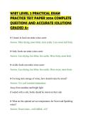 WSET LEVEL 2 PRACTICAL EXAM&NewLine;PRACTICE TEST PAPER 2026 COMPLETE&NewLine;QUESTIONS AND ACCURATE SOLUTIONS&NewLine;GRADED A&plus;