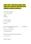 WSET LEVEL 2 PRACTICAL EXAM STUDY&NewLine;GUIDE 2026 UPDATED QUESTIONS WITH&NewLine;VERIFIED ANSWERS GRADED A&plus;