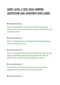 WSET LEVEL 2 TEST 2026 VERIFIED&NewLine;QUESTIONS AND ANSWERS PASS GUIDE&NewLine;