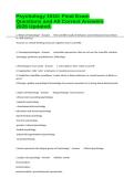 Psychology 1010&colon; Final Exam Questions and All Correct Answers 2026 Updated&period;