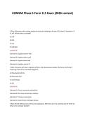 COMSAE Phase 1 Form 115 Exam &lpar;2026 context&rpar;