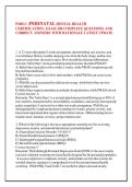 PMH-C &lpar;PERINATAL MENTAL HEALTH &NewLine;CERTIFICATION&rpar; EXAM 200 COMPLETE QUESTIONS AND &NewLine;CORRECT ANSWERS WITH RATIONALE LATEST UPDATE