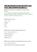 WSI QUESTION BANK REVIEW 2026&NewLine;FULL SOLUTIONS GRADED A&plus;
